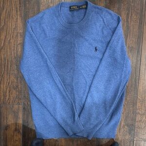 Polo by Ralph Lauren Blue Crewneck Sweater Classic Knit